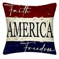 thumbnail image 2 of 4th of July PALIFEUR Pillow Covers, 18 x 18 Inch Patriots Linen Pillow Case, Indeoendence Day Throw Pillow Covers for Sofa Bedroom Coffice, Flag Decorative Pillow Cover, 2 of 7