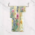 thumbnail image 5 of 3 Piece Bath Towels Set, Super Soft Absorbent Wildflowers Towels for Bathroom Gym Spa Hotel Decor Wash cloth, 5 of 7
