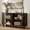 Brown, variant on Harlow Hill Sienna Handmade Solid Oak Storage Console Table, Natural Brown Rectangular Entryway and Sofa Table on Six Legs, Coastal Cottage Style, 79"W x 18"D x 28"H