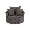 thumbnail image 5 of ACME Zunyas Accent Chair with Swivel in Gray Velvet, 5 of 5