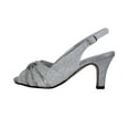thumbnail image 3 of FLORAL Nadine Women's Wide Width Peep Toe Dress Slingback with Jewels SILVER 11, 3 of 6