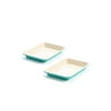 GreenLife Healthy Ceramic Nonstick Turquoise Toaster Oven Sheet Pans, Set of 2, 9" x 7", CC003908-001