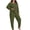 Army Green, variant on Inleife Women's Plus Size Solid Color Long Sleeve Lounge Set, Round Neck Top with Pocket and Cuffed Jogger Pajama Suit