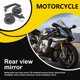 thumbnail image 3 of Paquete de 2 Motocicleta Vista trasera Espejos 360 ° Rotación de gran angular Visión Corrosión Resistente a la resistencia a mano Accesorios de ciclomotor plateado Jumpingount VI002053-04B, 3 of 7