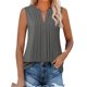 thumbnail image 2 of Camisas bonitas,Blusa sin mangas con cuello en V para mujer, camiseta informal de verano, poliéster, color liso, estilo jersey, para usar en casa, sopatenor, 2 of 9