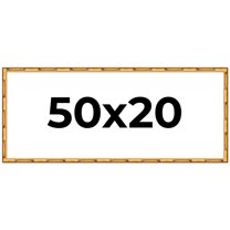50x20 Frame Gold Bamboo Solid Wood Picture Frame | 1 Inch Moulding Width | Interior Frame Depth