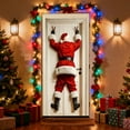 thumbnail image 5 of Hometravel Funny Santa Door Banner, Humorous Backside Design Christmas Entrance Decor, Novelty Hanging Sign for Front Door, Porch, Indoor Wall, Holiday Party Atmosphere, 5 of 5