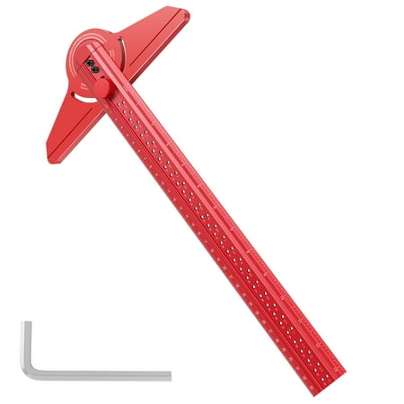 

Angle Finder Protractor Aluminum Alloy Angle Finder Ruler Adjustable Angle Gauge 2 in 1 Angle Measuring Tool with 13 Inch Woodworking Ruler for Woodwork