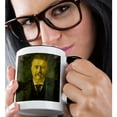 thumbnail image 2 of 3dRose, Vintage Rough Rider Teddy Roosevelt Reproduction Celluloid Photo, 15oz Two-Tone Black Mug, 2 of 7
