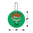 thumbnail image 6 of Green Lantern Cute Chibi Character Round Luggage ID Tag Card Suitcase Carry-On, 6 of 8