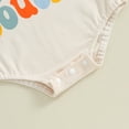 thumbnail image 6 of Okbabeha Newborn Baby Girl Summer Clothes Short Sleeve Letter T Shirt  one-piece  Bubble Romper Bodysuit Jumpsuit Summer Outfi, 6 of 7
