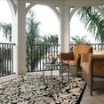 thumbnail image 3 of Safavieh Courtyard Dani Bordered Indoor/Outdoor Area Rug, Black/Sand, 4' x 5'7", 3 of 10