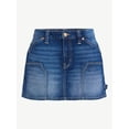 thumbnail image 5 of No Boundaries Denim Carpenter Micro Mini Skirt, Women's XXS-XXL, 5 of 6