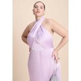 thumbnail image 2 of ELOQUII Women's Plus Size Halter Neck Satin Maxi Dress, 2 of 4