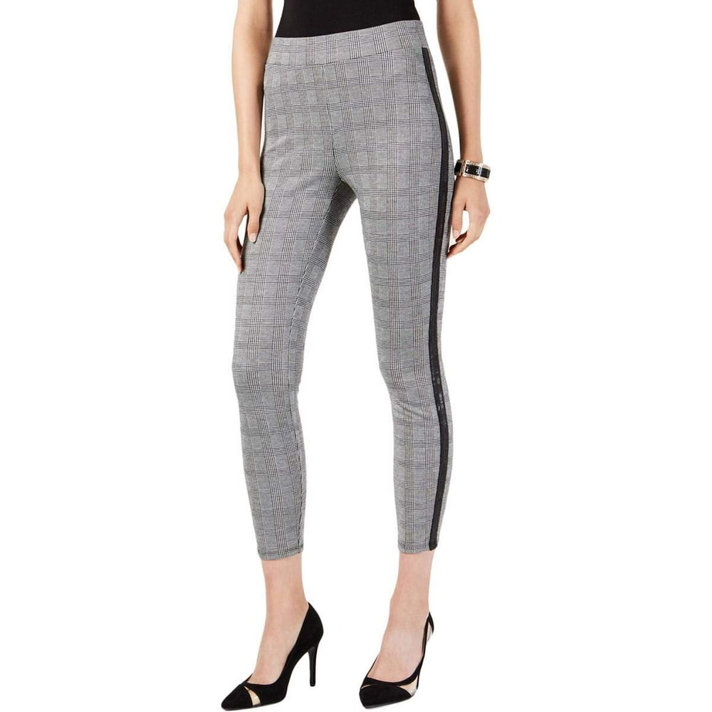 Thalia Sodi - Womens Pants Sequined Plaid Crop Stretch XXL - Walmart ...