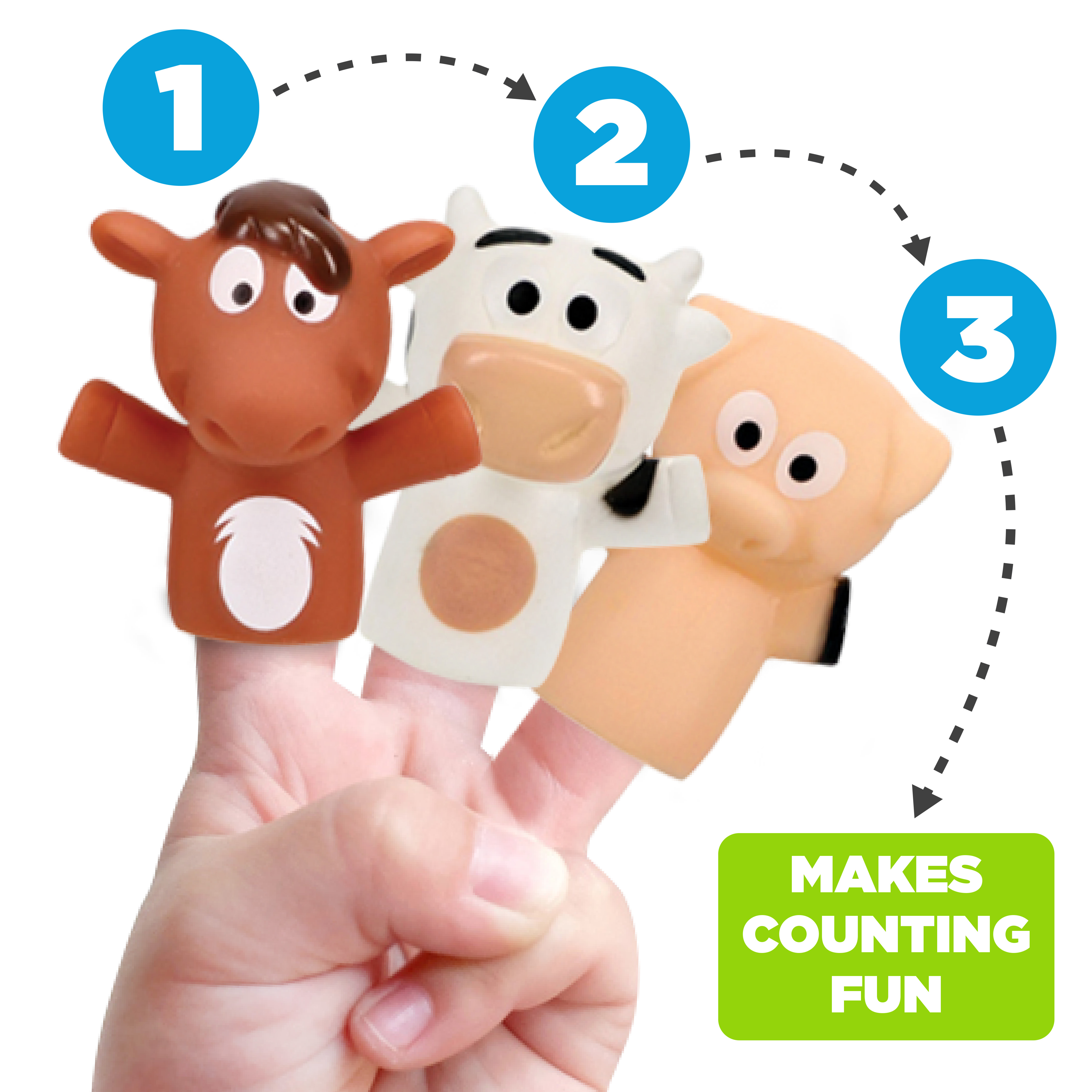 Spark Create Imagine Farm Animal Finger Puppets, 5 Piece Set - image 5 of 6