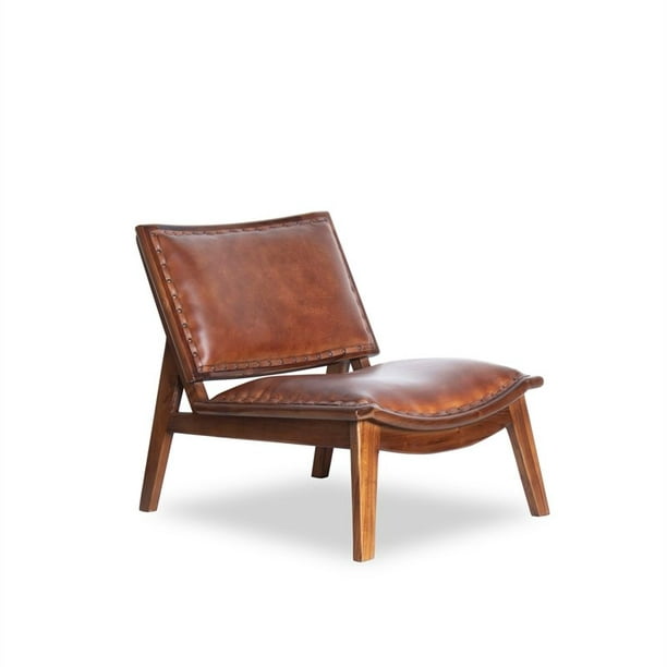 Mid Century Modern Debra Cognac Tan, Cognac Leather Chair