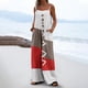 thumbnail image 2 of Trajes de Mujer Casual Suelto Impreso sin Mangas Correa Trasera, Cuello en V con Bolsillos para el Verano Y el Uso Diario, 2 of 6
