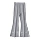 thumbnail image 1 of Odeerbi 1-14 Años Niñas Pantalones Acampanados de Algodón Pantalones de Color Sólido Transpirable Pantalones, 1 of 4