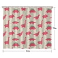 thumbnail image 5 of Red Dinosaur Silhouette Pattern Shower Curtain 84"x72" ,Bathroom Decorative Shower Curtains Set with 12 Hooks,Modern Waterproof Washable Shower Curtain, 5 of 6