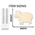 thumbnail image 2 of Unfinished Wood Cute Sheep Shape - Craft - up to 46" 14" / 1/8", 2 of 4