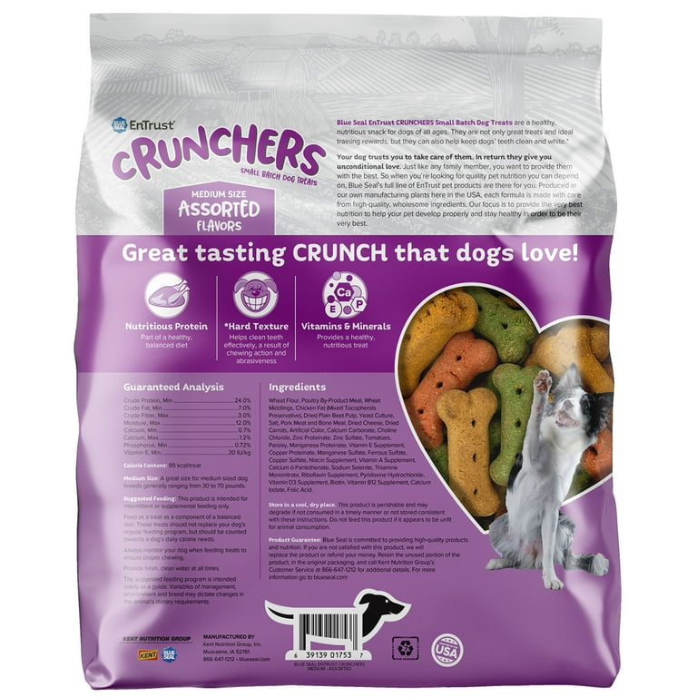 Blue Seal 8069 Entrust Crunchers Small Batch Dog Treats Assorted