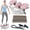 Pink, variant on Rock Stepper Side to Side Rocking Fitness Stepper Machine for Exercise at Home Lateral Steppers Machine with Resistance Band Digital Display and Anti-Slip Mat for Legs Glutes Abs
