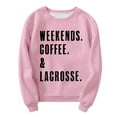 thumbnail image 4 of UJNDER Women's Crewneck Sweatshirt Letter Print Regular Shoulder Pullover Long Sleeve Casual Pink M, 4 of 4