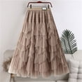 thumbnail image 4 of Sngxgn High Waist Skirt Women Mini Skirt(Khaki,One Size), 4 of 4