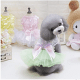 thumbnail image 4 of Dinheiro Falda para cachorro, vestidos de princesa para perro, tutú con flores y lentejuelas, vestido de encaje para boda, vestidos de perro con lazo de lujo, 4 of 5