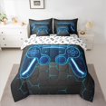 thumbnail image 2 of Manfei Teens Adults Honeycomb Gamer Bedding Comforter Set 7pcs,Video Game Queen Bedding Sets Super Cozy,Geometric Hexagon Queen Sheet Sets,Super Cozy Room Decor,Reversible, 2 of 8