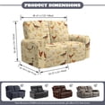 thumbnail image 6 of TSOVTHRID Chicken Duck Floral Print Loveseat Recliner Cover 6 Pieces Reclining Loveseat Slipcover, Yellow Stretch Recliner Sofa Cover, Furniture Protector for 2 Seat Sofa, 6 of 7