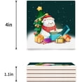 thumbnail image 3 of FMSHPON Merry Christmas Xmas Tree White Bear Winter Christmas Set of 6 Coaster for Drinks, Absorbent Ceramic Stone Coasters Cup Mat with Cork Base for Home Kitchen Room Coffee Table Bar Decor, 3 of 4