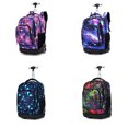 thumbnail image 3 of Rolling School Book Pack Multifunction Trolley Bags Luggage Wheels Backpack, 3 of 6
