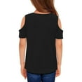 thumbnail image 4 of Clothes for Girls Cold Shoulder Printed Girls Short Sleeve Tops Casual Summer Clothes for Teen Girls Toddler Girl Clothes 9-10 Years Girls Fashion, 4 of 6