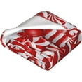 thumbnail image 2 of Christmas Swirl Candy Fleece Throw Blanket Soft Flannel Plush Lightweight Warm Cozy Blanket for Bed Couch Sofa Travel 50"X60", 2 of 6