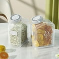 thumbnail image 6 of EGYMEN Airtight Rice Dispenser, Clear Grain Storage Bin, Pantry Flour Container, Plastic Cereal Keeper, 6 of 9
