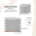 thumbnail image 2 of Impressions Vanity Aurora Hollywood LED Makeup Mirror with 15 Frosted Lights (Gold), 2 of 4
