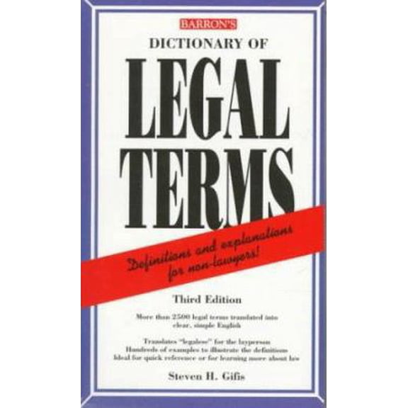 Pre-Owned Dictionary of Legal Terms (Paperback) by Steven H Gifis