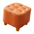 thumbnail image 4 of yuksok Small Square Footstool Stable Change Shoe Stool for Entryway Bedside Doorway Orange, 4 of 9
