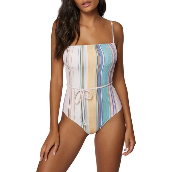 O'NEILL Womens Swim Baja Stripe Marbella Active, Multi Colored, Xs
