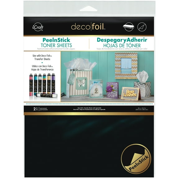 Deco Foil Peel N Stick Toner Sheets 8"X10" 2/Pkg