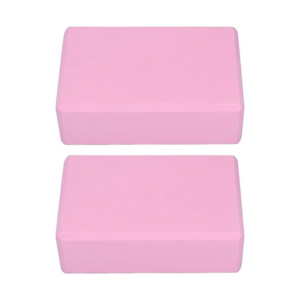 Lot de 2 blocs de yoga roses antidérapants en EVA pour la méditation, le yoga, le Pilates et la stabilité