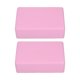 thumbnail image 1 of Lot de 2 blocs de yoga roses antidérapants en EVA pour la méditation, le yoga, le Pilates et la stabilité, 1 of 4
