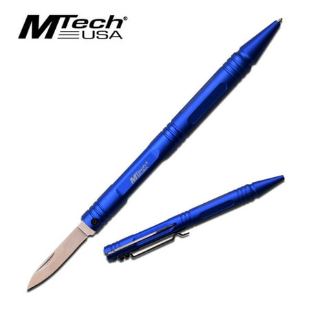 TACTICAL PEN | Mtech Self Defense Blue Functional Multi-Tool Folding (Best Auto Knife For Self Defense)