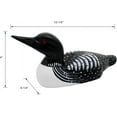 thumbnail image 3 of CVHOMEDECO. Primitives Hand Engraving and Painted Wood Loon Farmhouse Figurine Decorative Accent, 10-1/4 Inch, 3 of 8