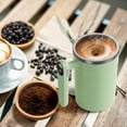 thumbnail image 6 of Stainless Steel Magnetic Electric Coffee Mixer Cup, with Temperature Display , Automatic Self-Stirring Mug, Reusable Mixing Cup for Home Office Travel Coffee Milk Tea Use (Green), 6 of 6