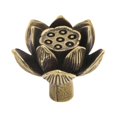 thumbnail image 1 of Pomo para gabinete Lotus Seedpod, fácil de instalar, multiusos, tirador para puerta de cobre, 1 of 9