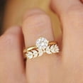 thumbnail image 3 of SEPARQI 2pcs His and Hers Wedding Ring Sets Couples Engagement Rings Women and Men 925 Sterling Silver AAA Cubic Zirconia Wheat Spike Geometric Design Exquisite, 3 of 8