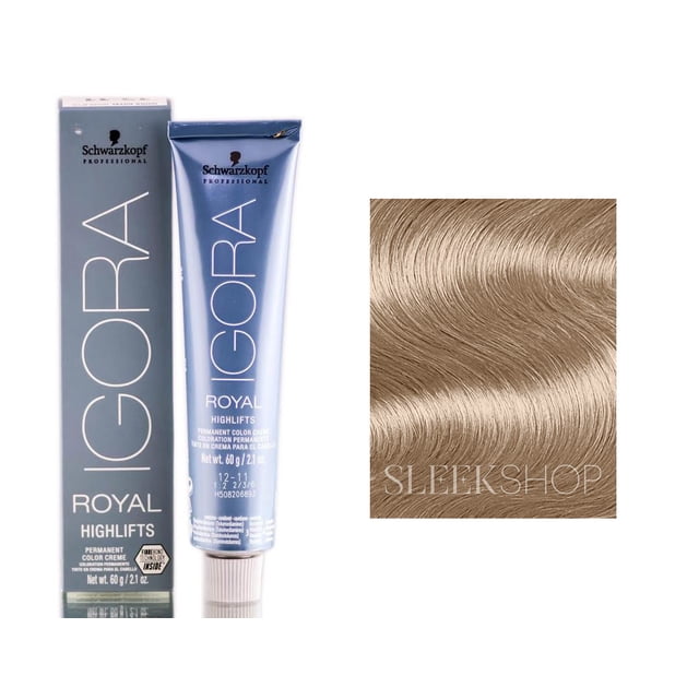 10-1 Ultra Blonde Cendre , Schwarzkopf Professional Igora Royal Highlifts Hair - Pack of 6 w/ Sleek Teasing Comb Schwarzkopf by Sleekshop belleza